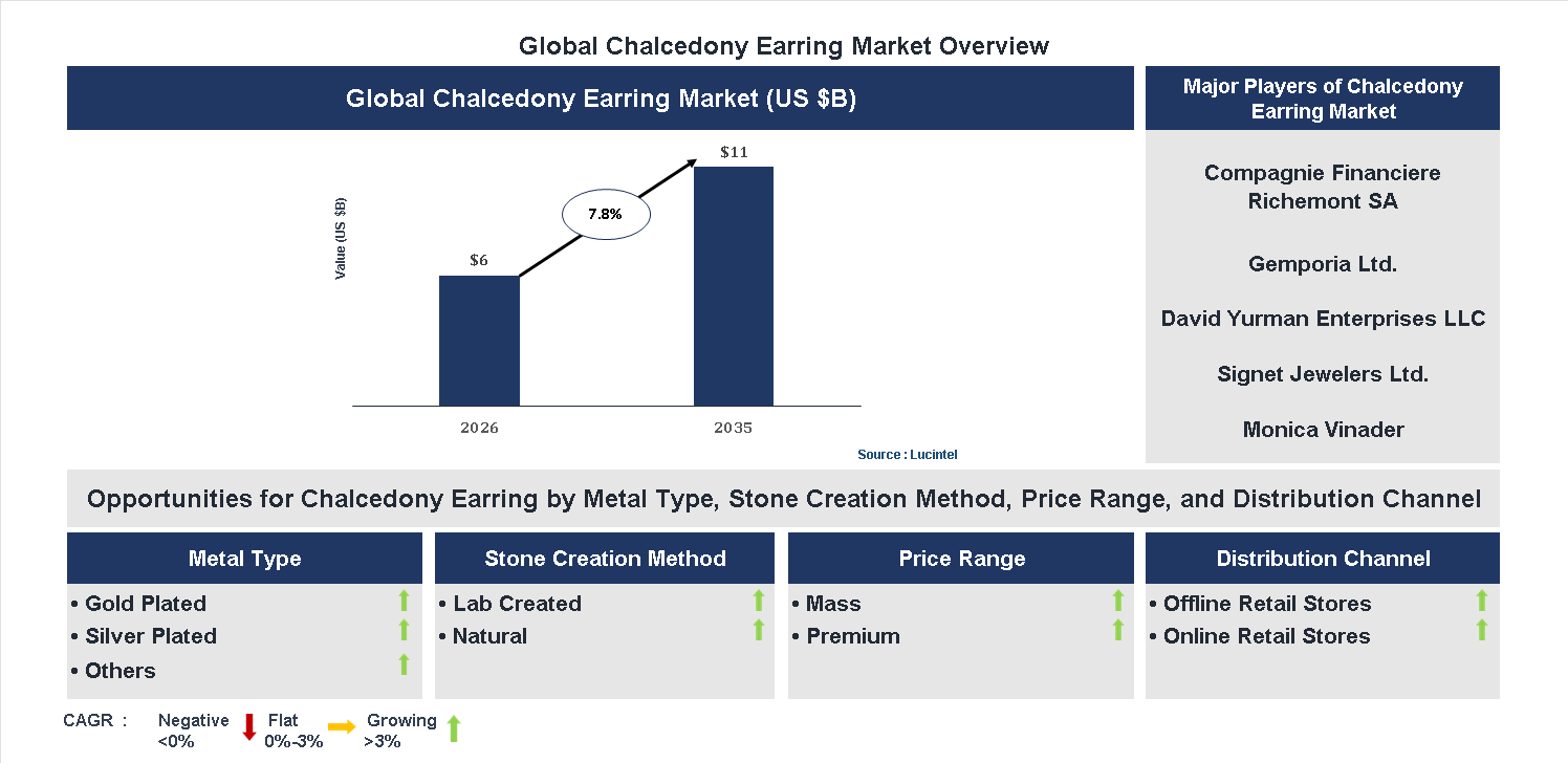 Chalcedony Earring Market Trends and Forecast